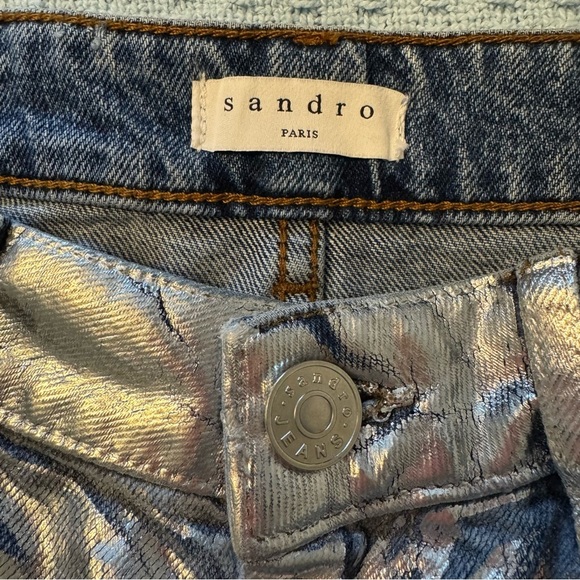 Sandro Silver Metallic Skirt - Picture 10 of 16